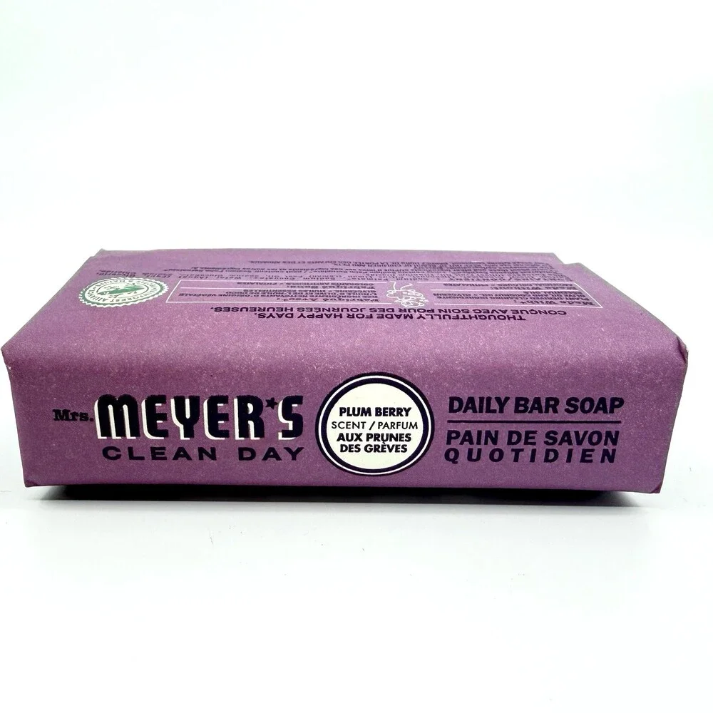 Mrs. MEYER'S CLEAN DAY Daily Bar Soap Plum Berry Scent 5.3 oz DISCONTINUED